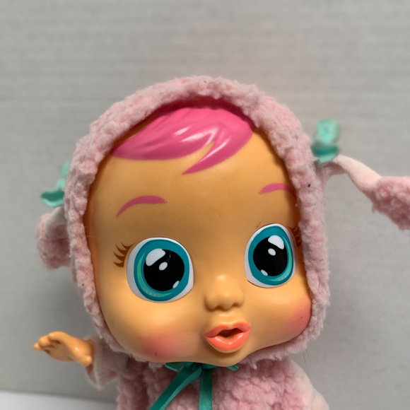IMC Toys Pink Poodle Doll Cry Babies Real Tears 12 in T Sheep Lamb Pacifier - Picture 2 of 4